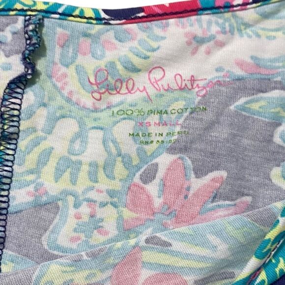 Lilly Pulitzer Marlowe Dress Trunk Show 100% Pima Cotton Tropical Floral - Picture 5 of 6